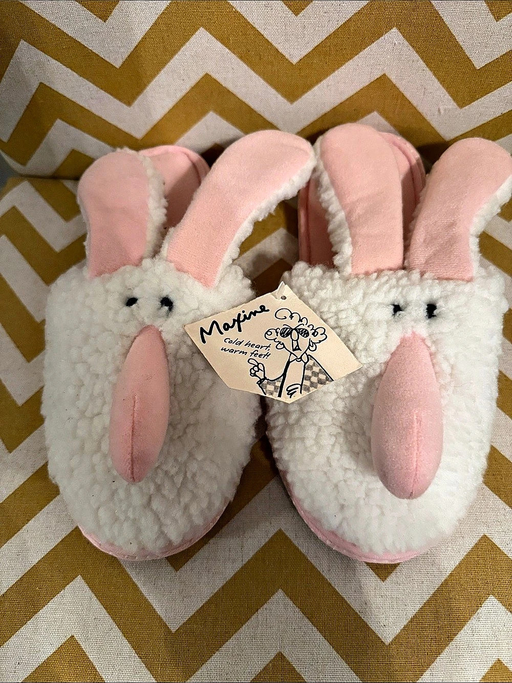Vintage Hallmark Shoebox Maxine Bunny Slippers NWT